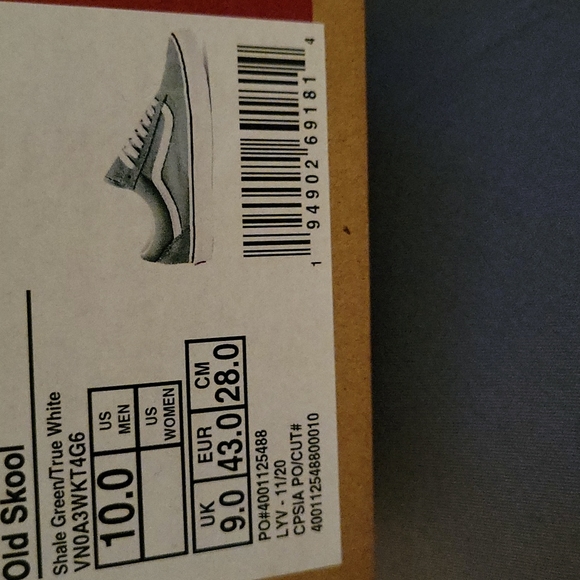 RARE COLOR VANS OLD SKOOL SHALE GREEN - Picture 7 of 8